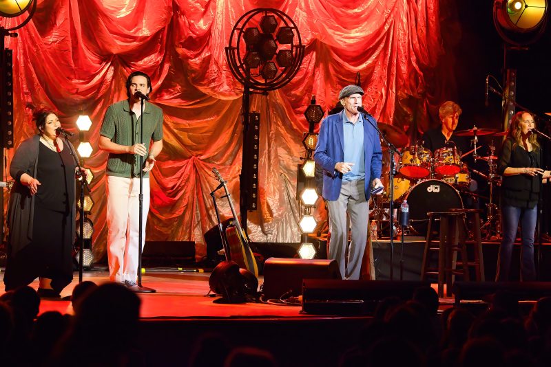 James Taylor and band at Tanglewood, July 3, 2025; Hilary Scott photo.
