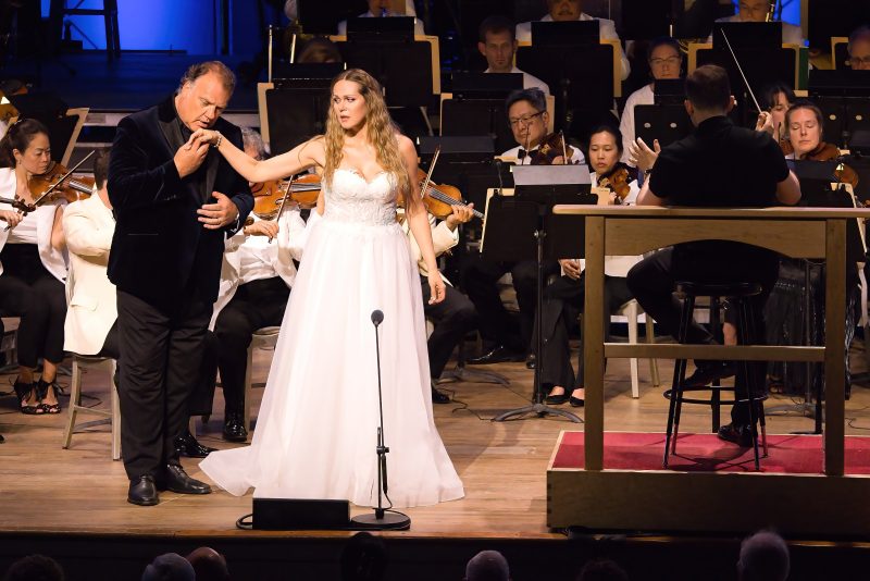 Bryn Terfel and Kristine Opolais in Tosca at Tanglewood, July 19, 2025; Hilary Scott photo.
