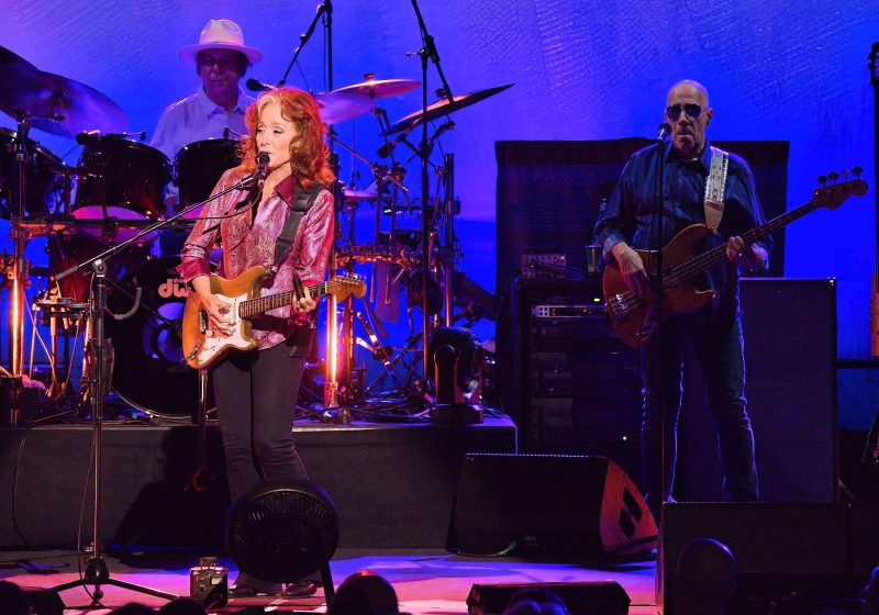 Bonnie Raitt and her band at Tanglewood, Aug. 31, 2025; Hilary Scott photo.