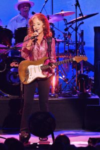 Bonnie Raitt in performance at Tanglewood, Aug. 31, 2025; Hilary Scott photo.